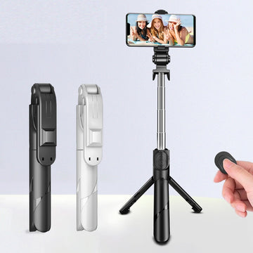 Bluetooth-Compatible Selfie Stick Mobile Phone Holder Handle Retractable Portable Multifunctional Tripod For Phone