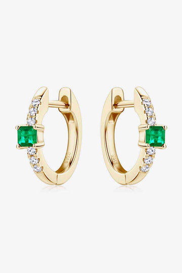 Lab-Grown Emerald Earrings