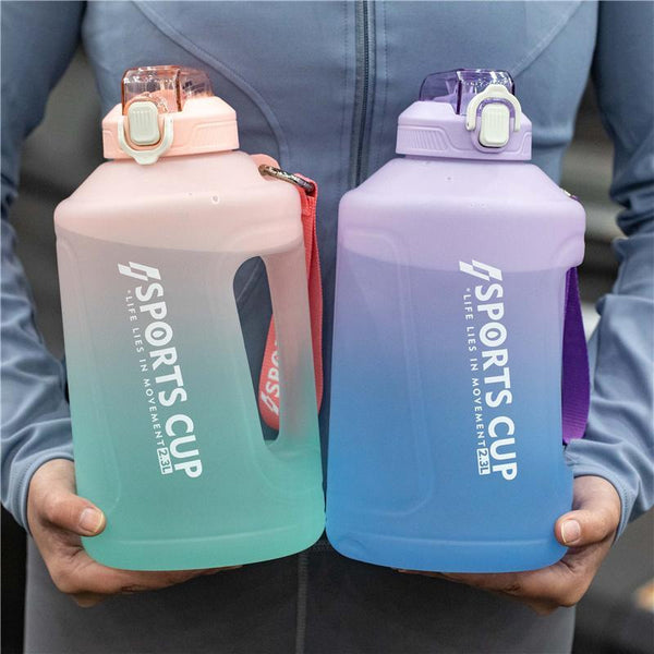 Extra Large Capacity  Cup With Straw Fitness Sports Water Bottle Fitness Big Bottles