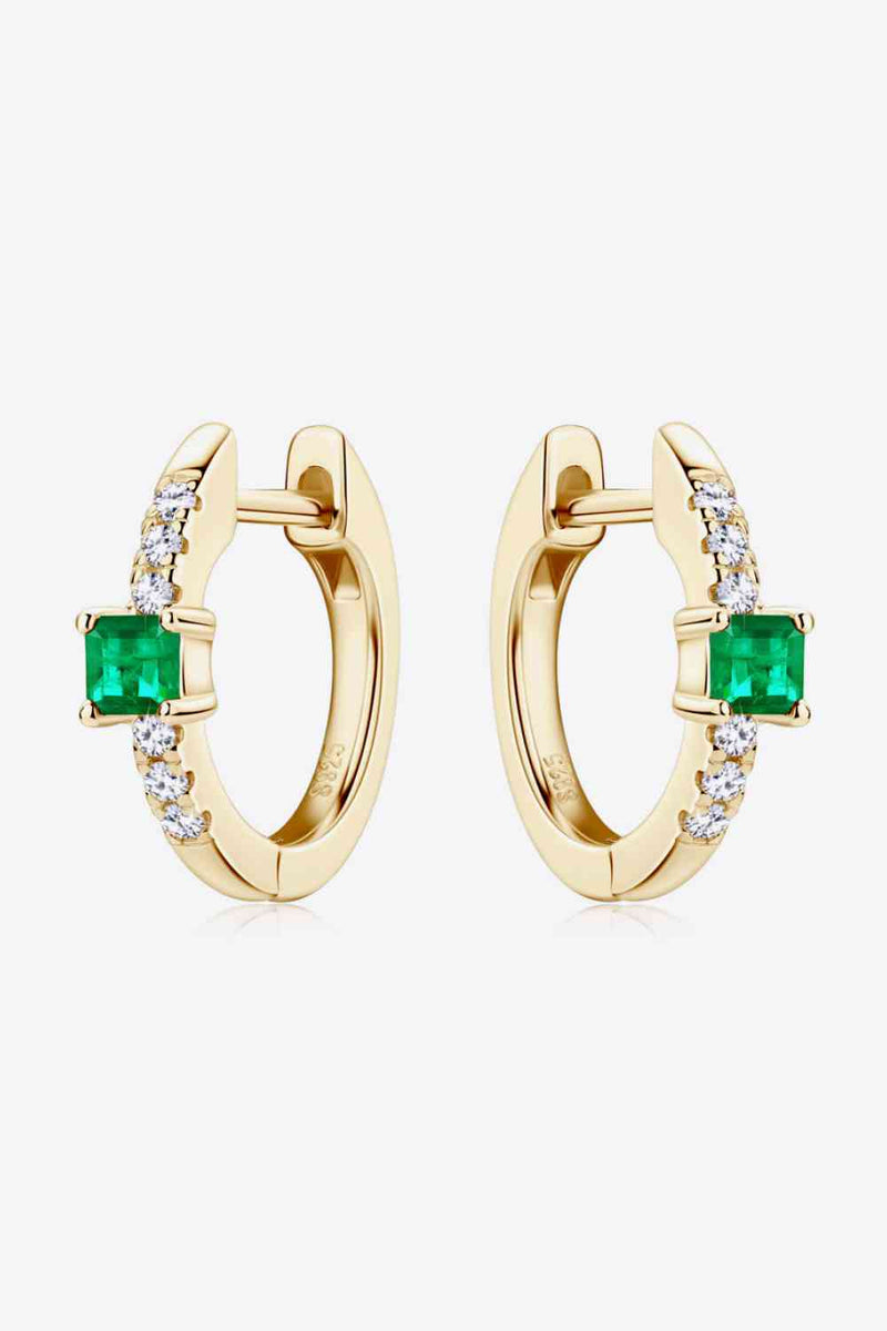 Lab-Grown Emerald Earrings
