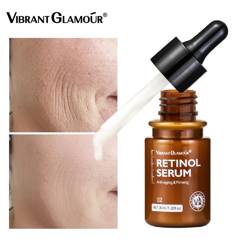 VIBRANT GLAMOUR Retinol Face Serum Moisturizing Whitening Firming Fade Fine Lines Anti-wrinkle Anti-aging Deep Care Essence 30ML