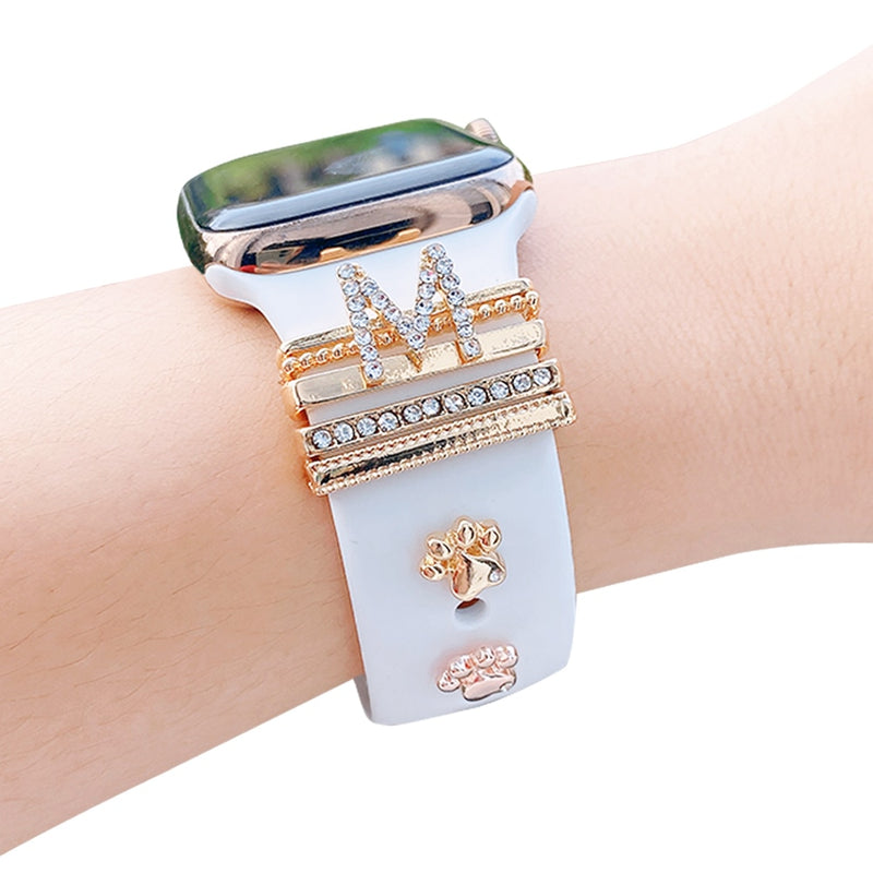 Decoration ring for apple watch band 44mm 40mm correa 38/42mm Diamond bracelet Jewelry Accessories for iwatch series 7 6 5 4 Se