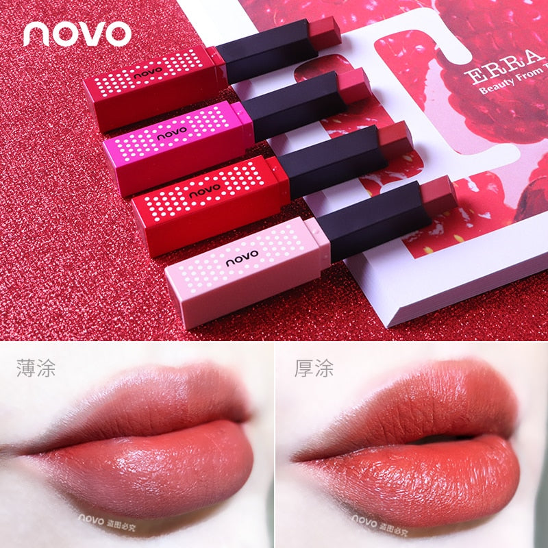 Glitter Luxury Lipstick With Mirror Matte Moisturizing Velvet lasting Temperature Change Lip Balm 3pcs In Bag Fashion Makeup