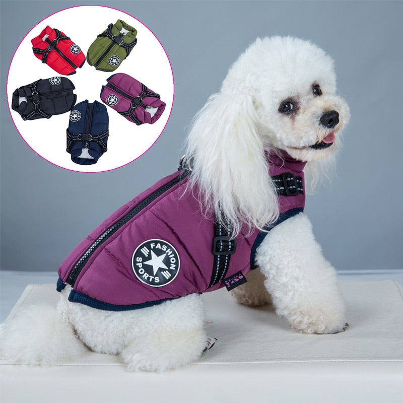 Pet Harness Vest Clothes Puppy Clothing Waterproof Dog Jacket Winter Warm Pet Clothes For Small Dogs Shih Tzu Chihuahua Pug Coat